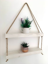Load image into Gallery viewer, White Hanging Shelves