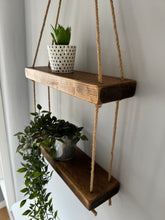 Load image into Gallery viewer, Chunky Hanging Shelf Dark Brown
