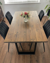 Load image into Gallery viewer, Wooden Rustic Dining Table
