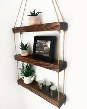 Load image into Gallery viewer, Chunky Hanging Shelf Dark Brown
